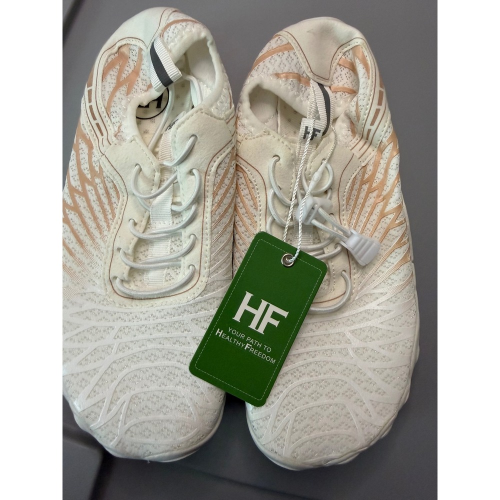 Hike Footwear Barefoot Shoes White Rose Gold Minimalist Sneakers Size 36 NEW